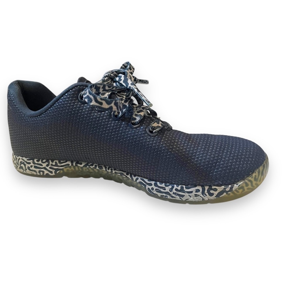 Nobull Trainer Sneakers Shoes Navy Blue White Squiggle Superfabric M 6 W 7.5